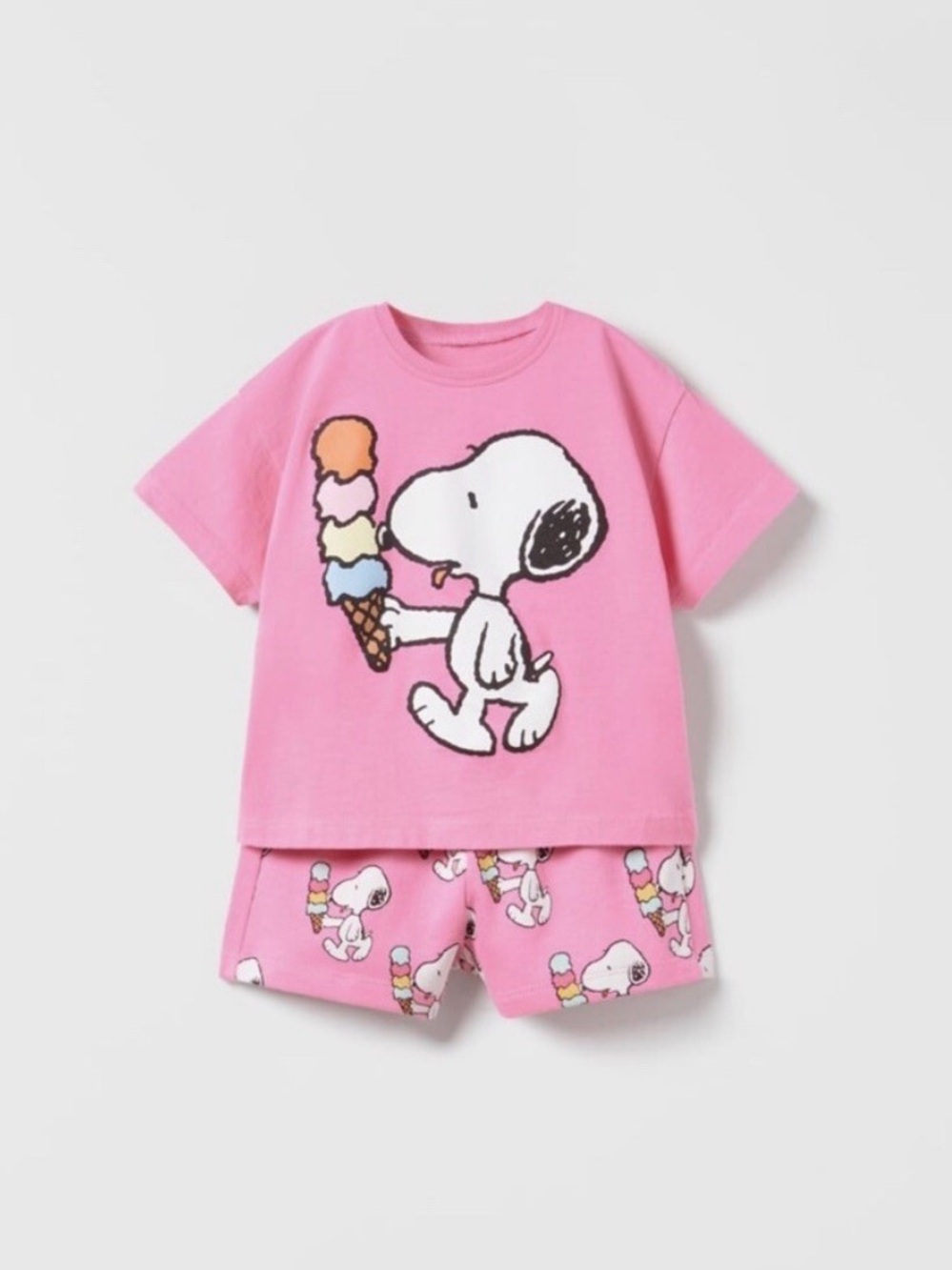 Zara Peanuts Snoopy Ice Cream Set size 4-5